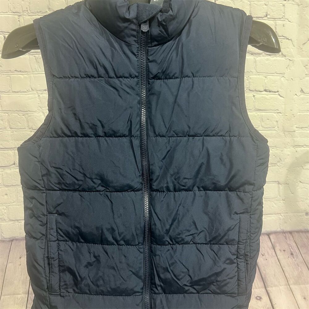 Gap Kids Puffer Vest M Navy Blue Winter Casual Unisex Sleeveless